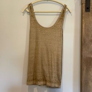 Free people, olive green, cross cross back tank.